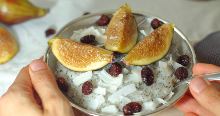 Weißes Polenta-Porridge mit Kokos & Feigen