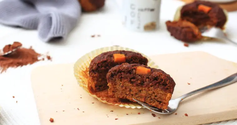 Fluffige Kürbis-Muffins mit Kakao