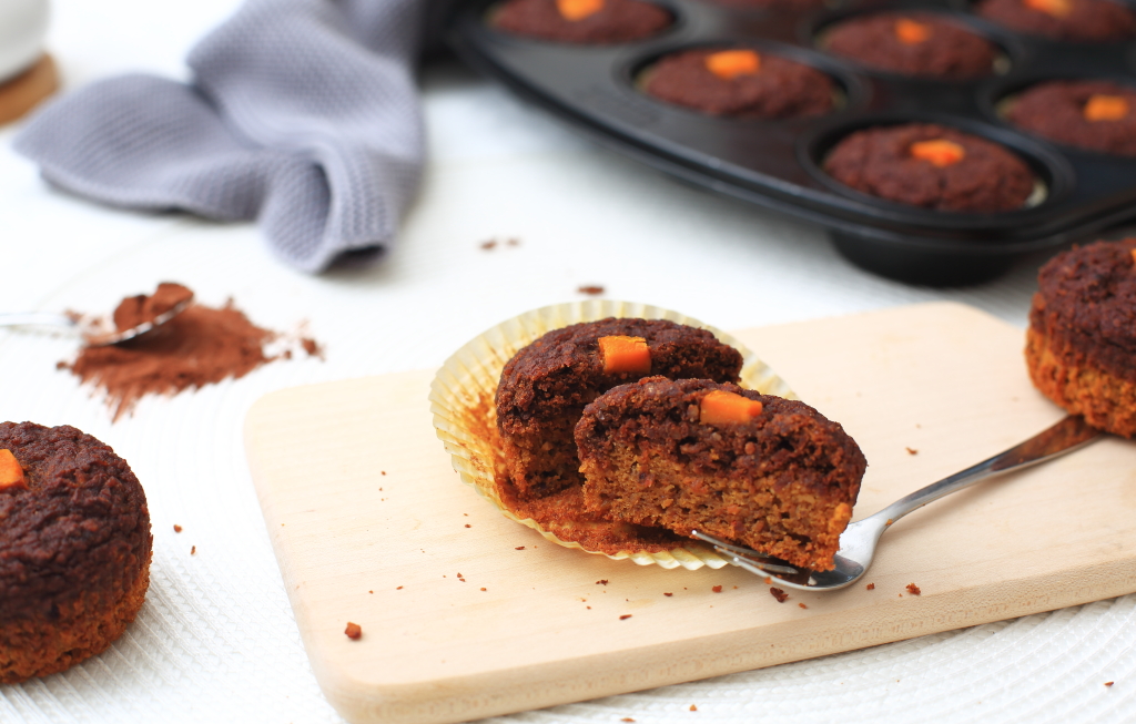 Fluffige Kürbis-Muffins mit Kakao – Die gesunde Linie