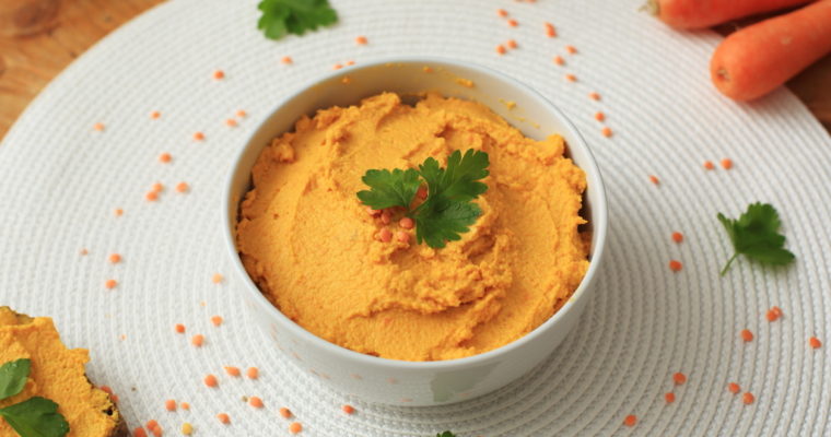 Gerösteter Karotten-Linsen-Hummus
