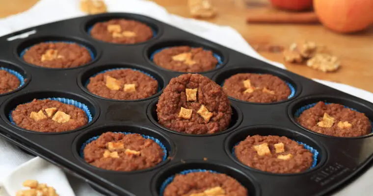 Glutenfreie Apfel-Nuss-Zimt-Muffins