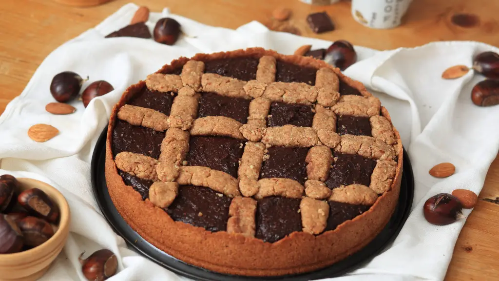 Italienische Crostata mit Kakao-Kastaniencreme